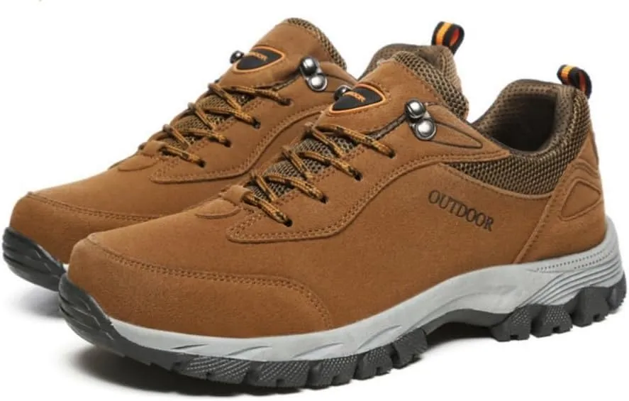 Mens Hiking Shoes, Low Top Waterproof Hiking Shoes, Lightweight Anti-Slip Outdoor Walking Work Sneakers Size 7-10.5