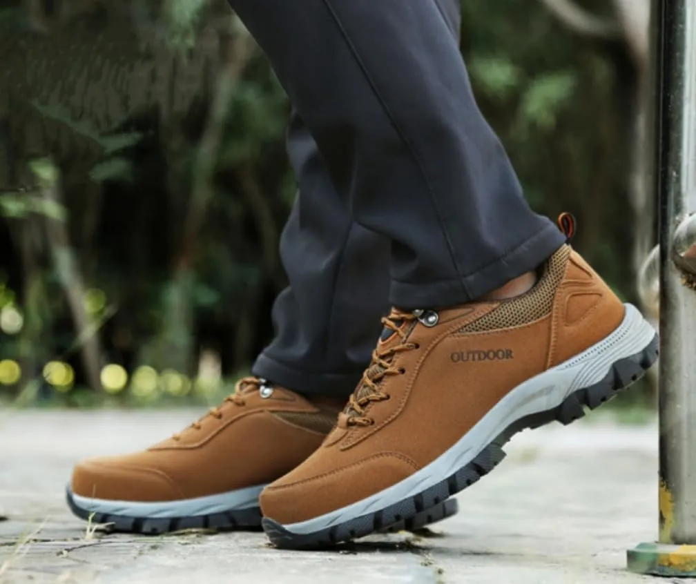 Mens Hiking Shoes, Low Top Waterproof Hiking Shoes, Lightweight Anti-Slip Outdoor Walking Work Sneakers Size 7-10.5