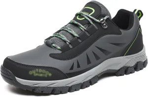Men's Hiking Shoes, Men's Shoes, Low-Top, Leisure, Hiking, Sports, Travel, Wilderness (Color : Gris, Size : 9)