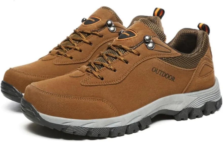Mens Hiking Shoes Non-Slip Hiking Boots Mens Extra Wide Fit Hiking Shoes Thick Sole Shock Outdoor Climbing Walking Camping Size 6-12