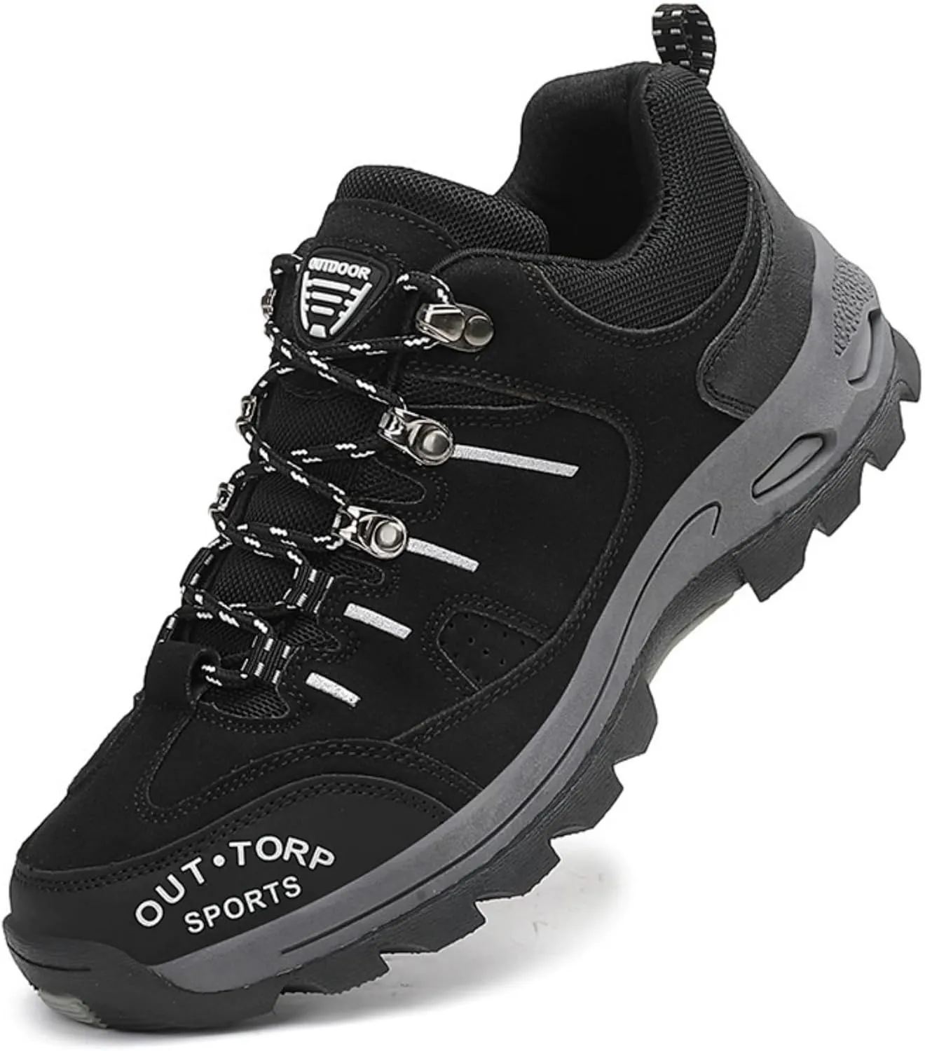 Mens Hiking Shoes Non-Slip Hiking Boots Mens Extra Wide Fit Hiking Shoes Thick Sole Shock Outdoor Climbing Walking Camping Size 6-12