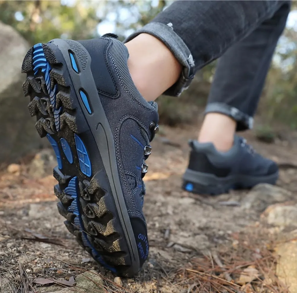 Mens Hiking Shoes Non-Slip Hiking Boots Mens Extra Wide Fit Hiking Shoes Thick Sole Shock Outdoor Climbing Walking Camping Size 6-12