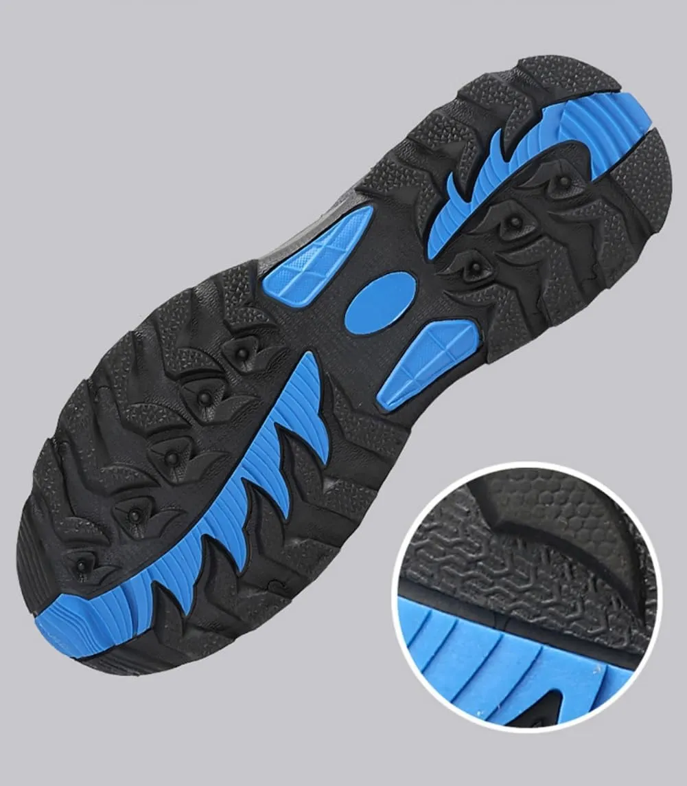 Mens Hiking Shoes Non-Slip Hiking Boots Mens Extra Wide Fit Hiking Shoes Thick Sole Shock Outdoor Climbing Walking Camping Size 6-12