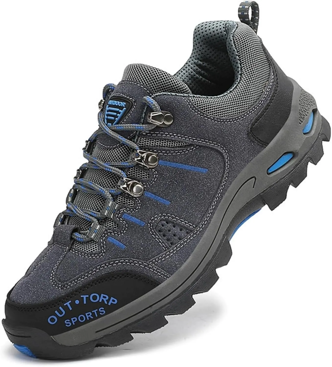 Mens Hiking Shoes Non-Slip Hiking Boots Mens Extra Wide Fit Hiking Shoes Thick Sole Shock Outdoor Climbing Walking Camping Size 6-12