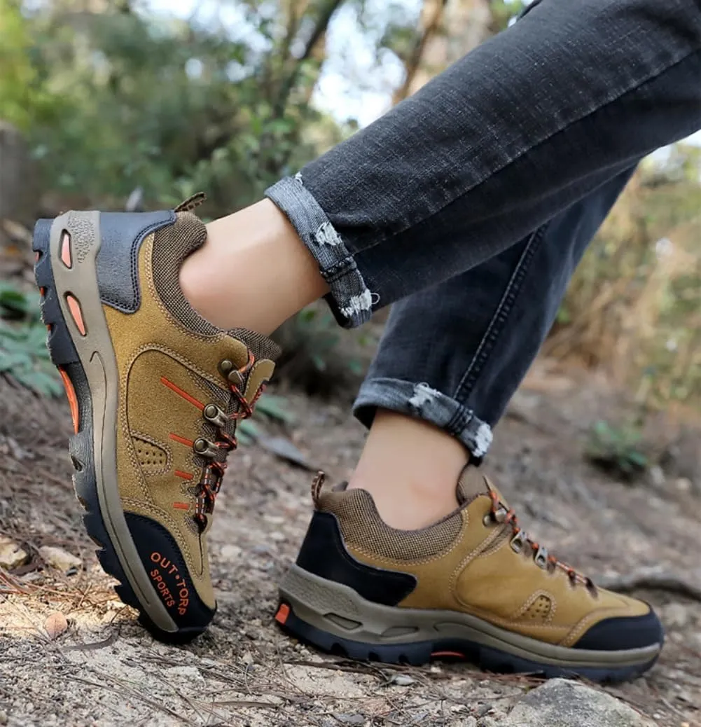 Mens Hiking Shoes Non-Slip Hiking Boots Mens Extra Wide Fit Hiking Shoes Thick Sole Shock Outdoor Climbing Walking Camping Size 6-12