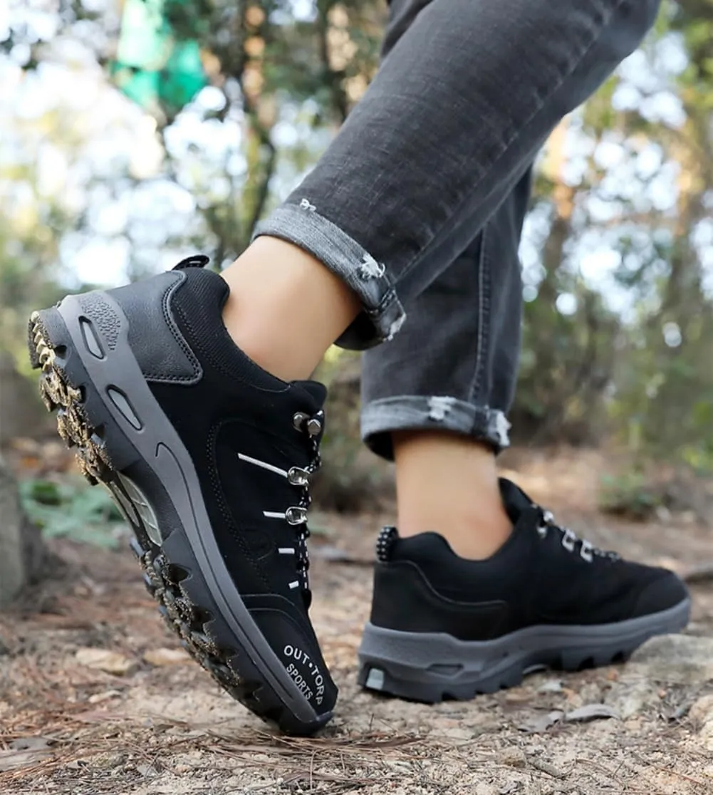 Mens Hiking Shoes Non-Slip Hiking Boots Mens Extra Wide Fit Hiking Shoes Thick Sole Shock Outdoor Climbing Walking Camping Size 6-12