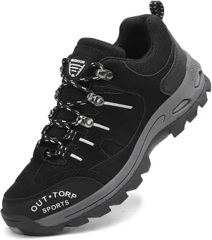 Mens Hiking Shoes Non-Slip Hiking Boots Mens Extra Wide Fit Hiking Shoes Thick Sole Shock Outdoor Climbing Walking Camping Size 6-12