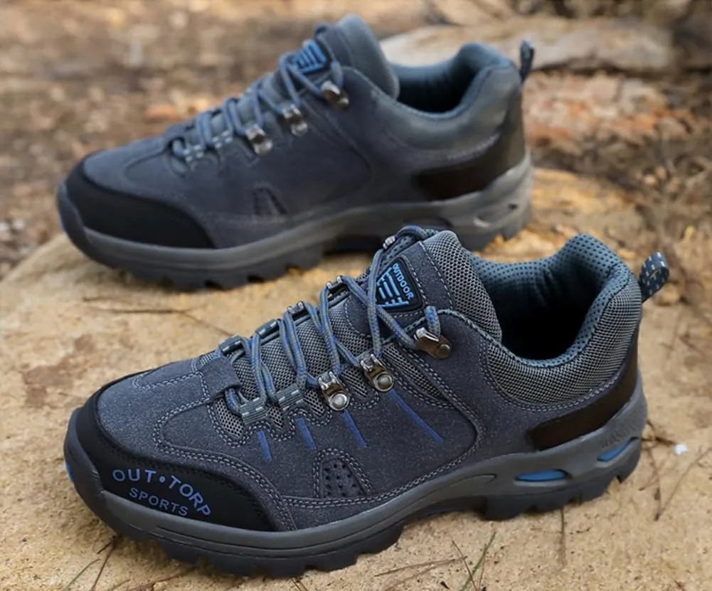 Mens Hiking Shoes Non-Slip Hiking Boots Mens Extra Wide Fit Hiking Shoes Thick Sole Shock Outdoor Climbing Walking Camping Size 6-12