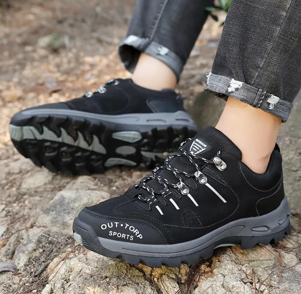 Mens Hiking Shoes Non-Slip Hiking Boots Mens Extra Wide Fit Hiking Shoes Thick Sole Shock Outdoor Climbing Walking Camping Size 6-12