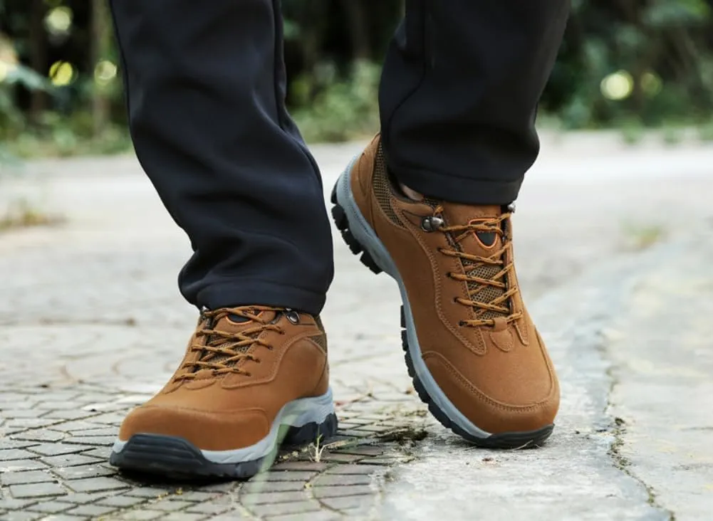 Mens Hiking Shoes Non-Slip Hiking Boots Mens Extra Wide Fit Hiking Shoes Thick Sole Shock Outdoor Climbing Walking Camping Size 6-12