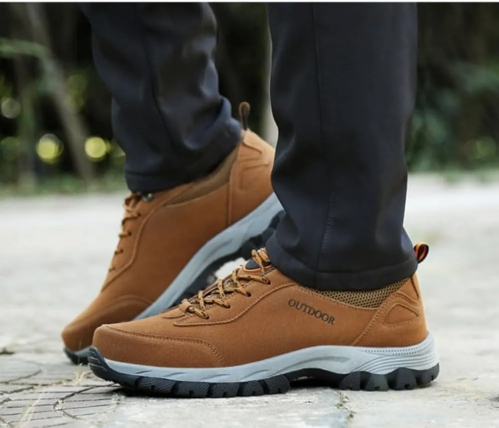 Mens Hiking Shoes Non-Slip Hiking Boots Mens Extra Wide Fit Hiking Shoes Thick Sole Shock Outdoor Climbing Walking Camping Size 6-12
