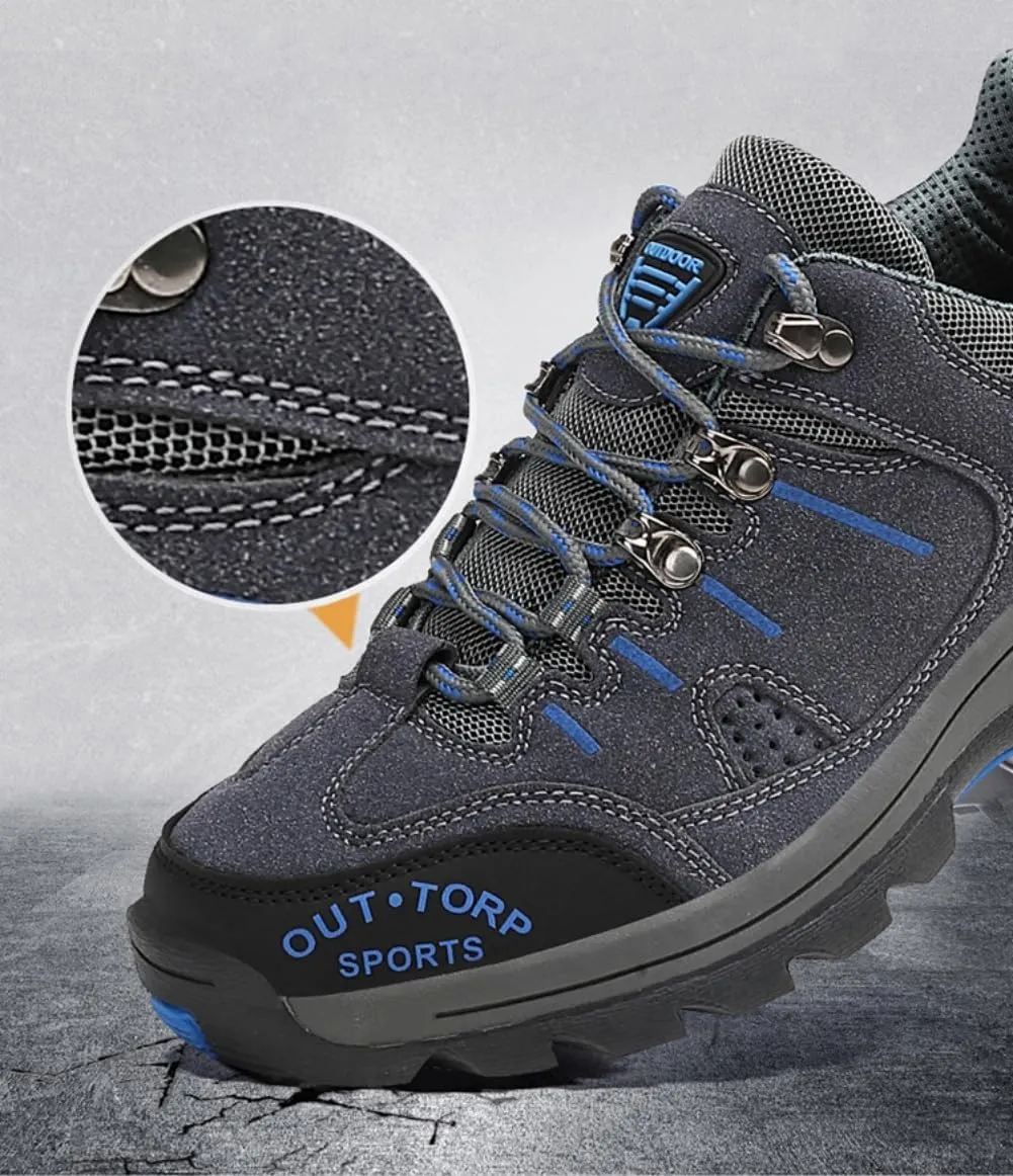 Mens Hiking Shoes Non-Slip Hiking Boots Mens Extra Wide Fit Hiking Shoes Thick Sole Shock Outdoor Climbing Walking Camping Size 6-12