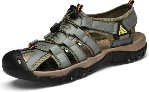 Men's Hiking Sport Sandals, Closed Toe Sport Sandals, Lightweight Trail Walking Casual Sandals Water Shoes