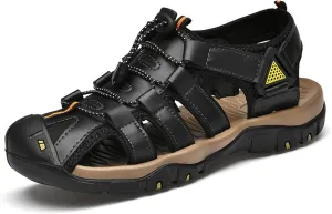 Men's Hiking Sport Sandals, Closed Toe Sport Sandals, Lightweight Trail Walking Casual Sandals Water Shoes