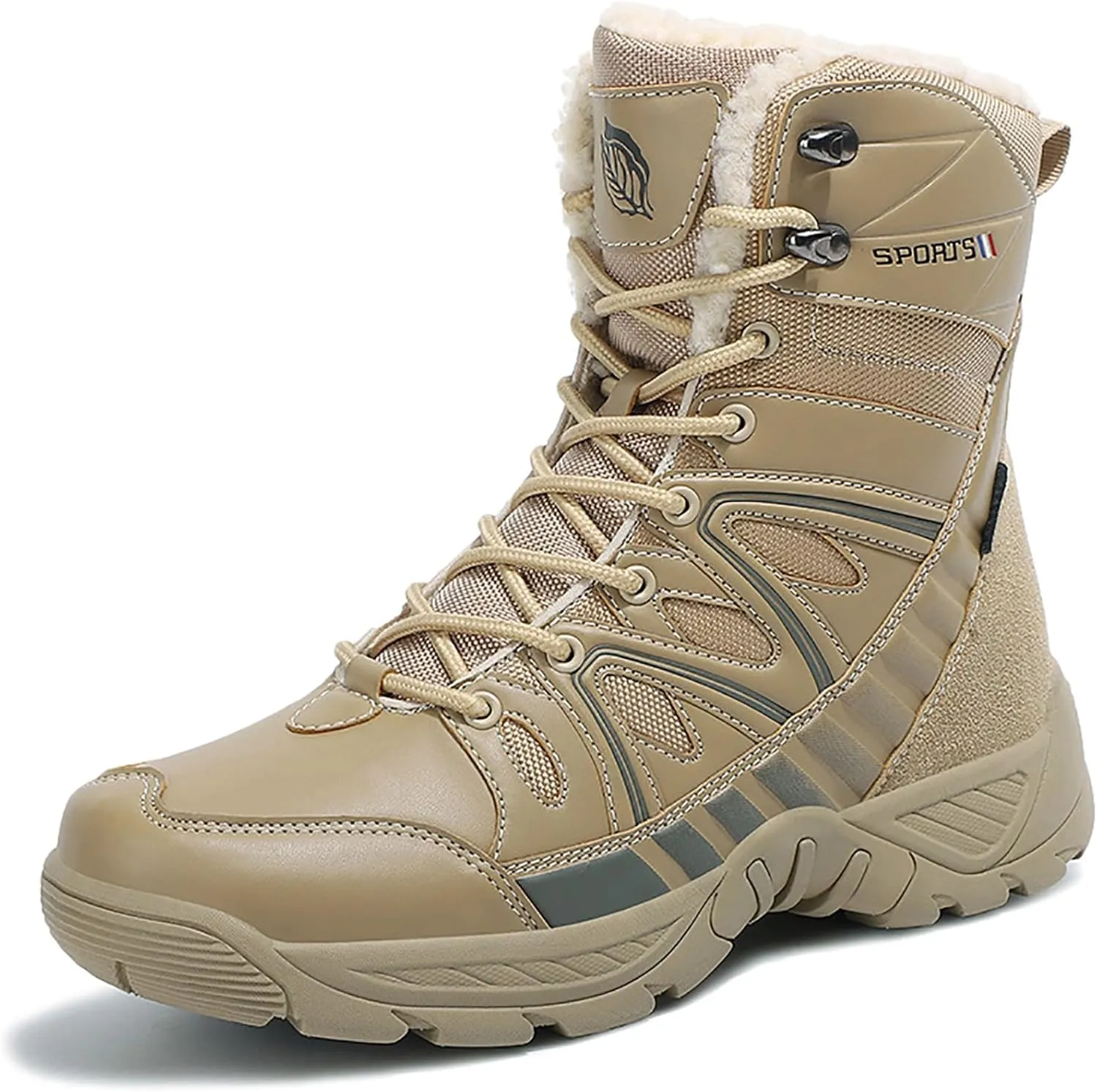 Men's Lace Up Breathable High Top Boots Waterproof Tactical Boots Military Army Outdoor Shoes For Hiking Climbing