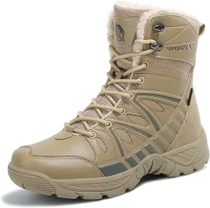Men's Lace Up Breathable High Top Boots Waterproof Tactical Boots Military Army Outdoor Shoes For Hiking Climbing