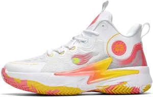 Men's Lace Up High Top Basketball Shoes Chinese Style Breathable Non Slip Outdoor Sneakers Cushioning Workout Shoes for Fitness Training Athletic