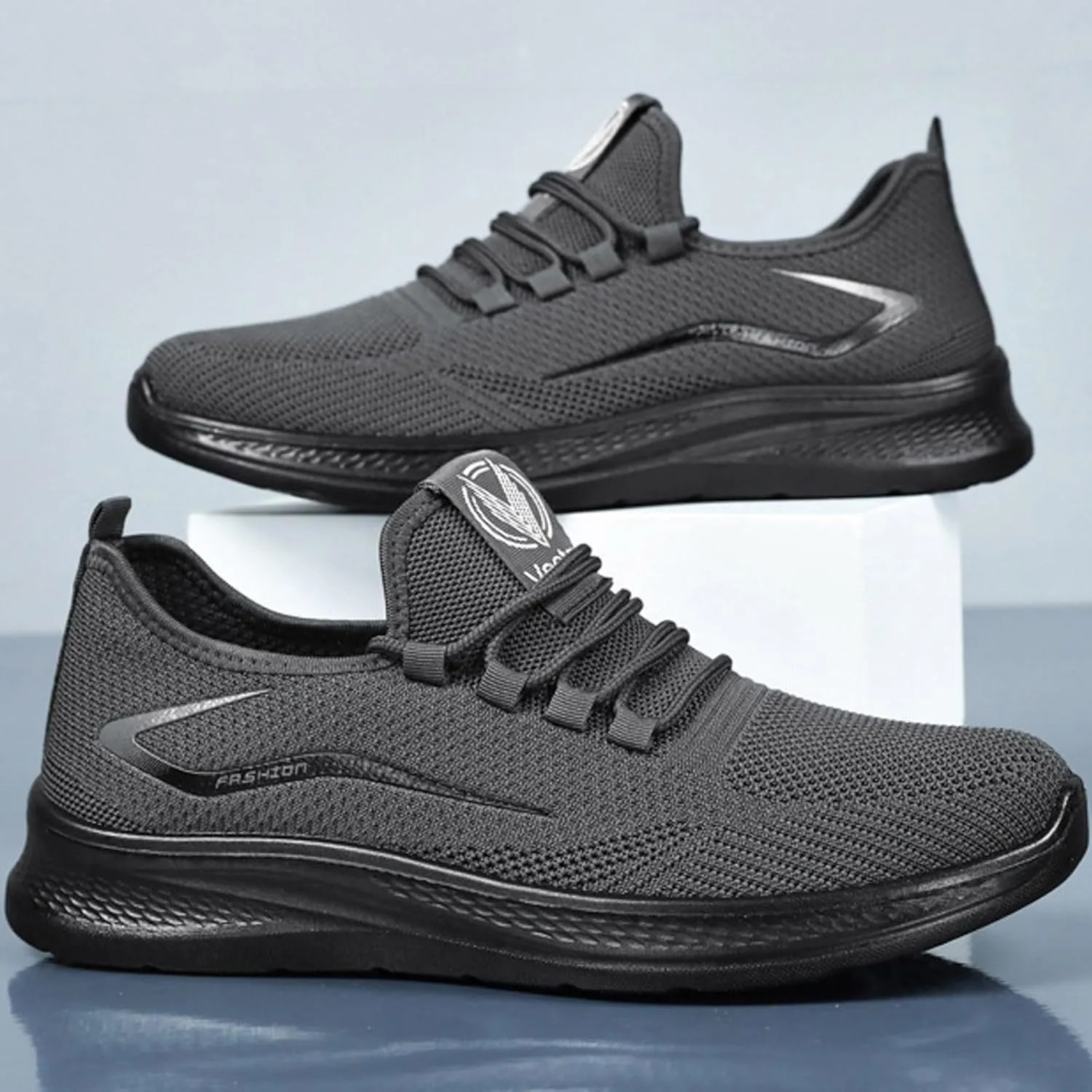 Men's Lace Up Memory Foam Sneakers Lace Up Lightweight Breathable Fashion Sneaker Men's Comfortable Dress Shoes