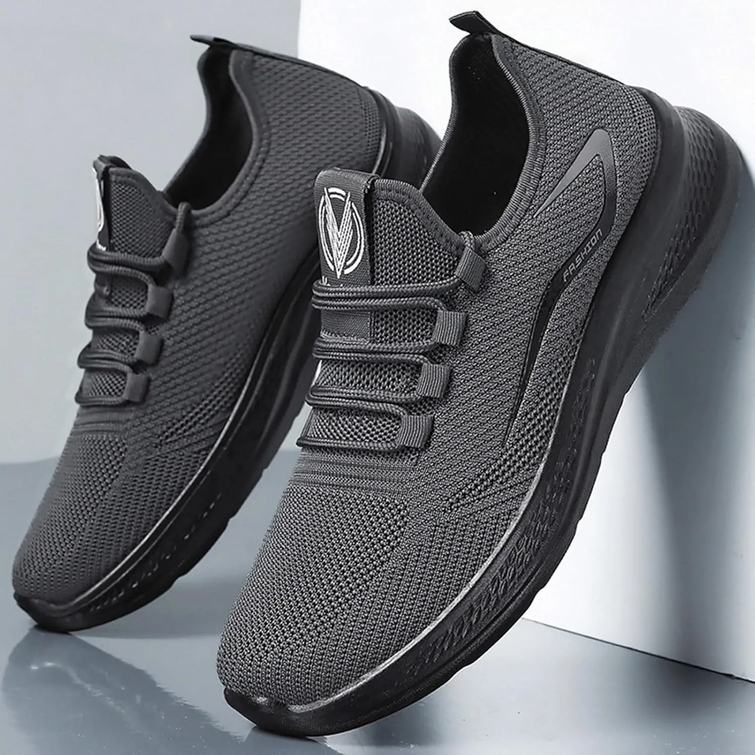 Men's Lace Up Memory Foam Sneakers Lace Up Lightweight Breathable Fashion Sneaker Men's Comfortable Dress Shoes
