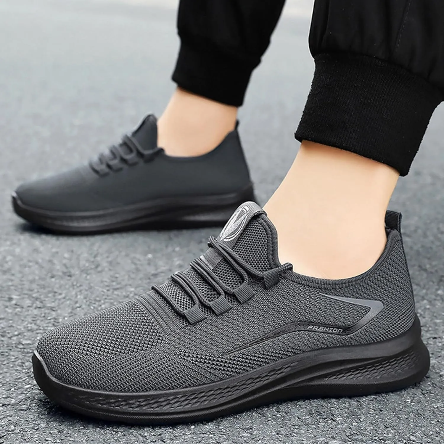 Men's Lace Up Memory Foam Sneakers Lace Up Lightweight Breathable Fashion Sneaker Men's Comfortable Dress Shoes