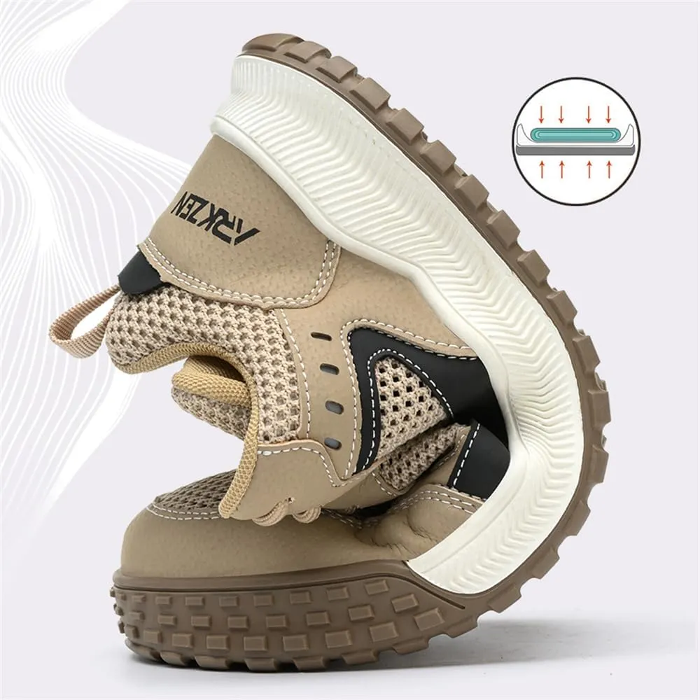 Men's Non-Slip Work Boots for Industrial Construction,Puncture-Proof Safety Shoes Summer Breathable Comfortable wear-Resistant Safety Shoes