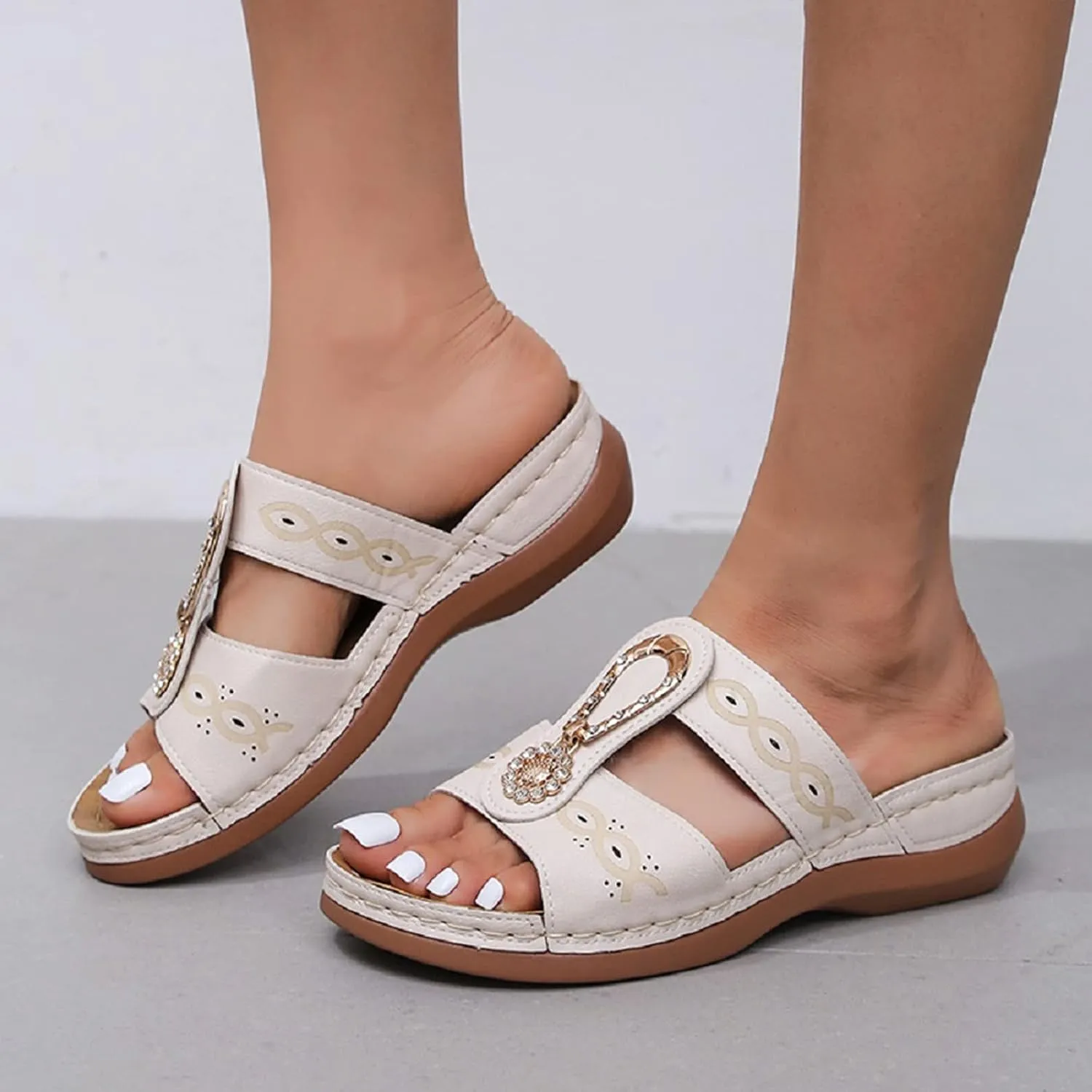 Mens Orthopedic Sandals Flat Feet Orthotic Womens Water Sandals Support Flip Flops for Women Orthotic Womens Dressy Slip On Wedge Sandals Light Weight Orthopedic Dress Sandals Or Shoes for Women