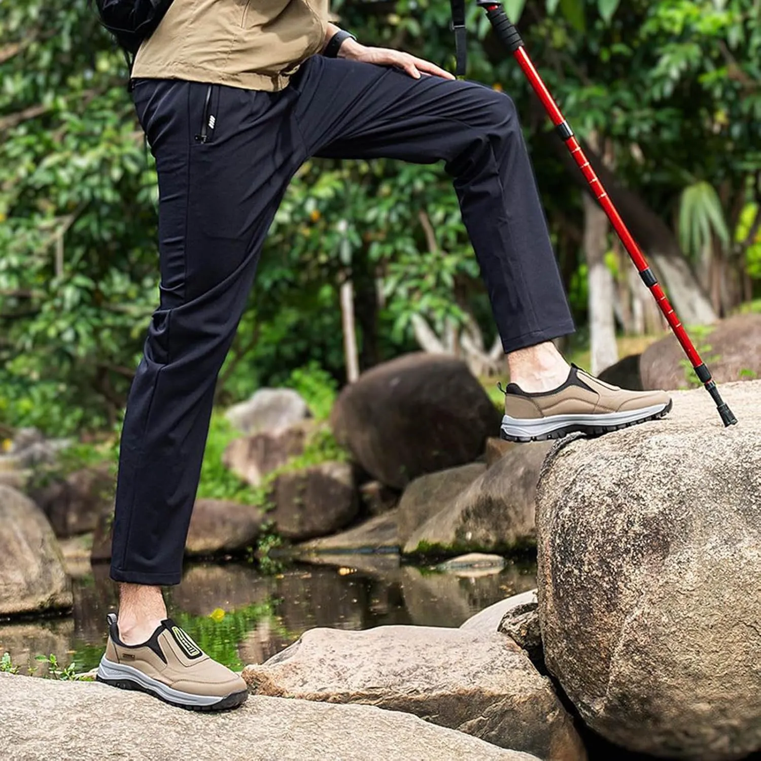Men's Sneakers Breathable Sports Shoes for Hiking and Climbing Outdoor Footwear Ideal for Spring Activities