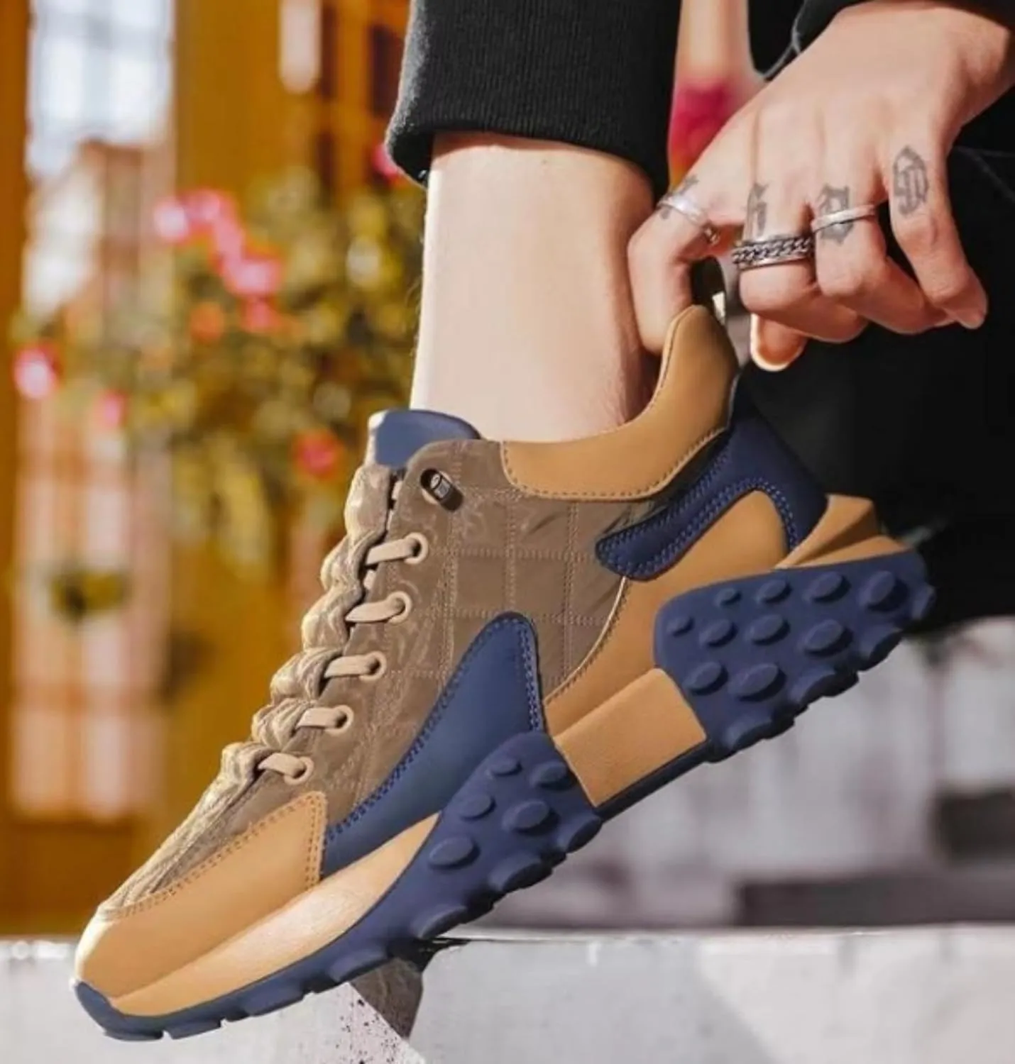 Men's Upgraded Comfortable Orthopedic Sneakers,Slip Breathable Running Sneakers,Suitable for Walking,Rock Climbing,Running
