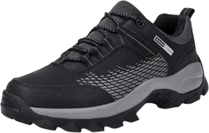 Men's Waterproof Hiking Shoes Lightweight Comfortable Non Slip Breathable Leather Walking Shoes for Outdoor Trekking Climbing Camping with Arch Support Men's Daily Work Shoe