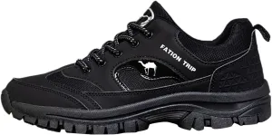Men's Waterproof Hiking Shoes Lightweight Non Slip Outdoor Cut Top Comfortable Ankle Boots Breathable Hike Trekking Climbing Mountaineering Daily Walking Work Shoes Men
