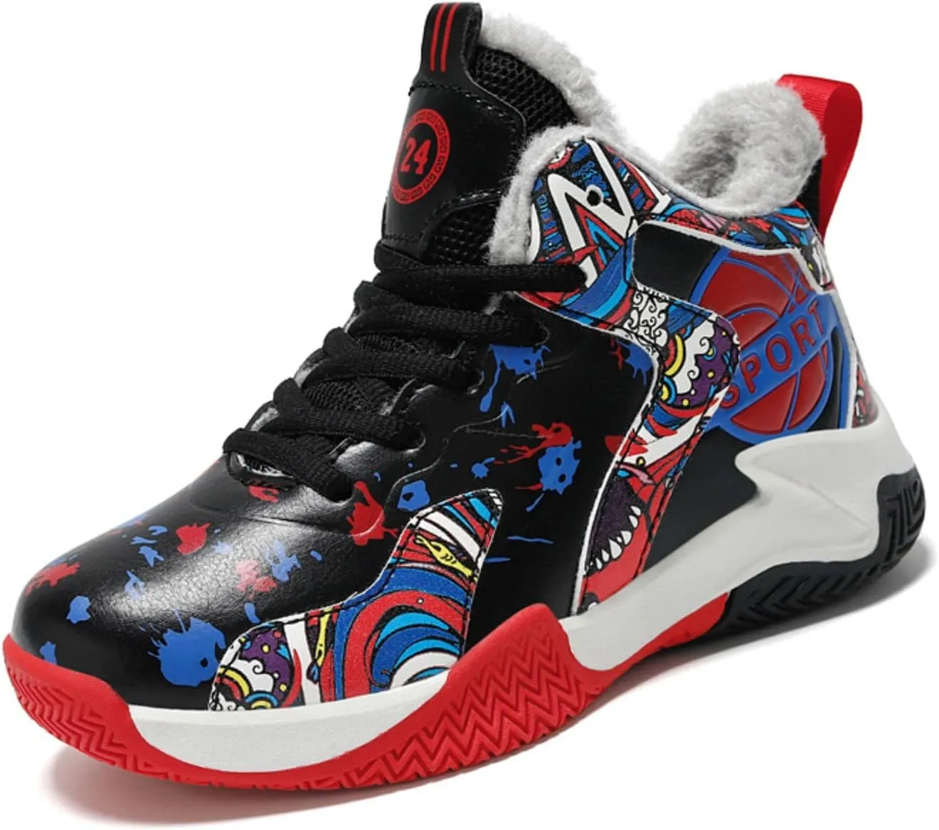 New Plush Fashion Children's Basketball Shoes