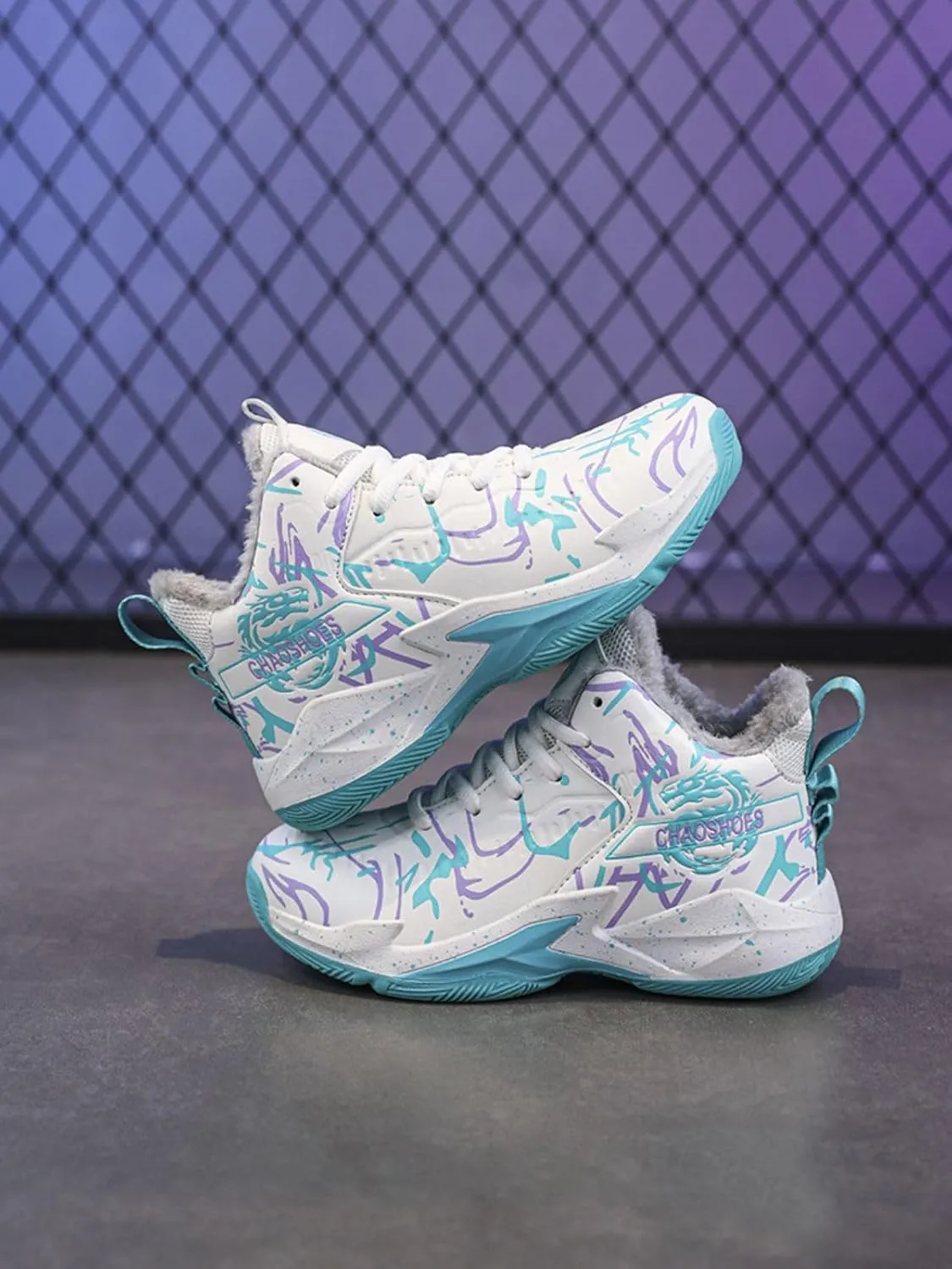 New Plush Fashion Children's Basketball Shoes