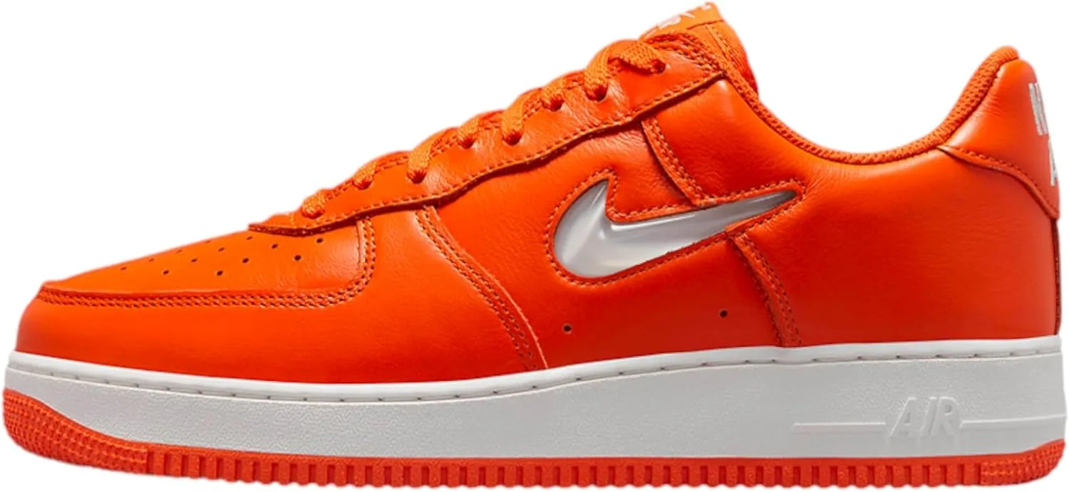 Nike Air Force 1 Jewel Men's Shoes, Safety Orange/Summit White/Safety Orange, Size 5