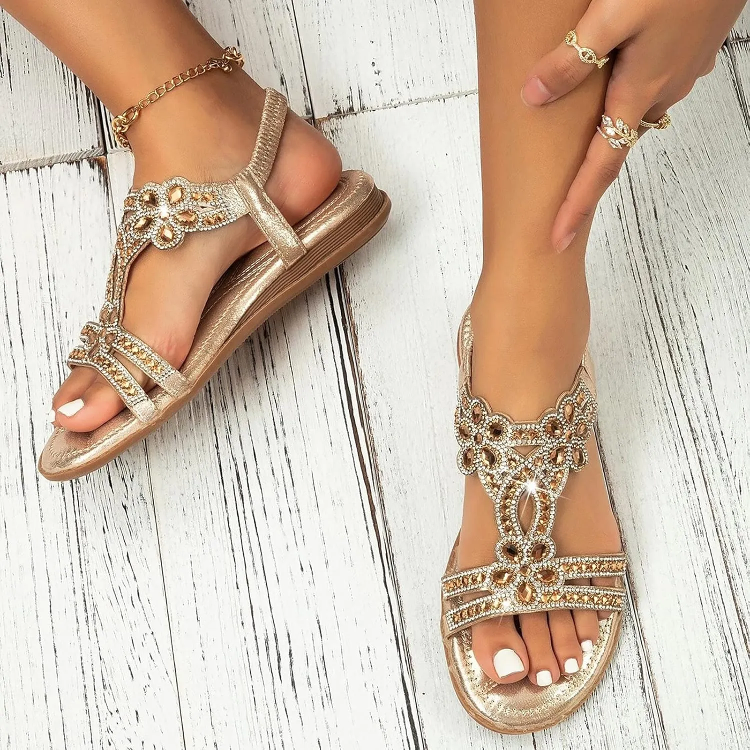 Orthopedic Platform Sandals Women Summer Casual Flip Flops Arch Support Wedge Heels Dressy Open Toe Adjustable Strap Shoes
