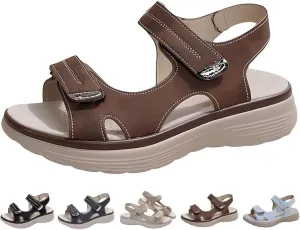 Orthopedic Sandals for Women Arch Support Dressy Summer Comfortable Walking Sandals Wide Width Dress Shoes Soft Cushion Foam Wedges Comfy Recovery Hiking Sandal