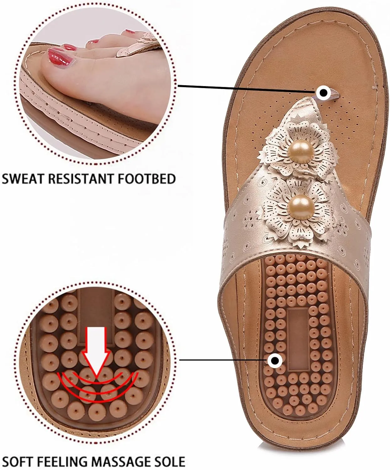 Orthopedic Sandals for Women Plantar Fasciitis Orthopedic Flip Flop Slippers Shose Woman Sandals Orthopedic Women's Slippers with Arch Support High Top Orthopedic Walking Sandals Women Comfort Wide