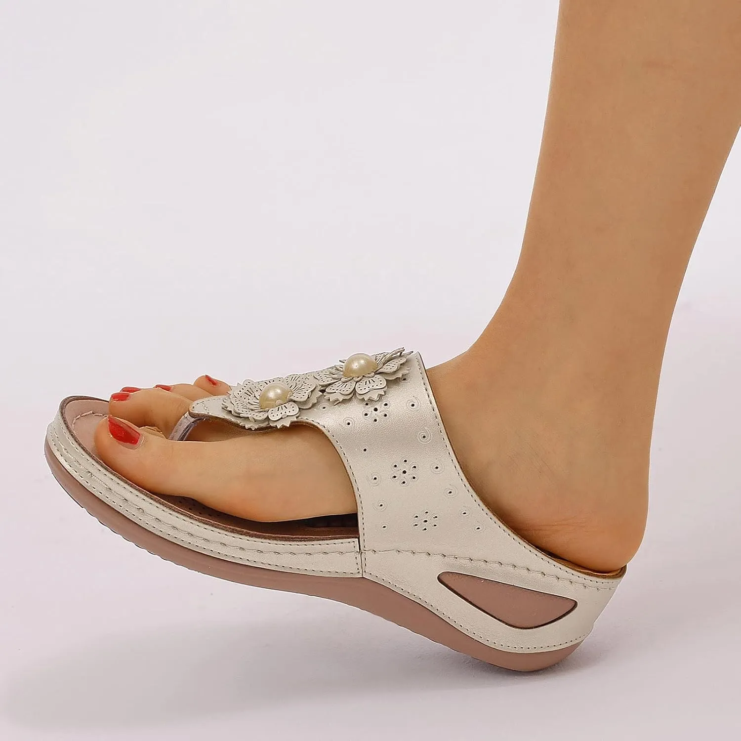 Orthopedic Sandals for Women Plantar Fasciitis Orthopedic Flip Flop Slippers Shose Woman Sandals Orthopedic Women's Slippers with Arch Support High Top Orthopedic Walking Sandals Women Comfort Wide