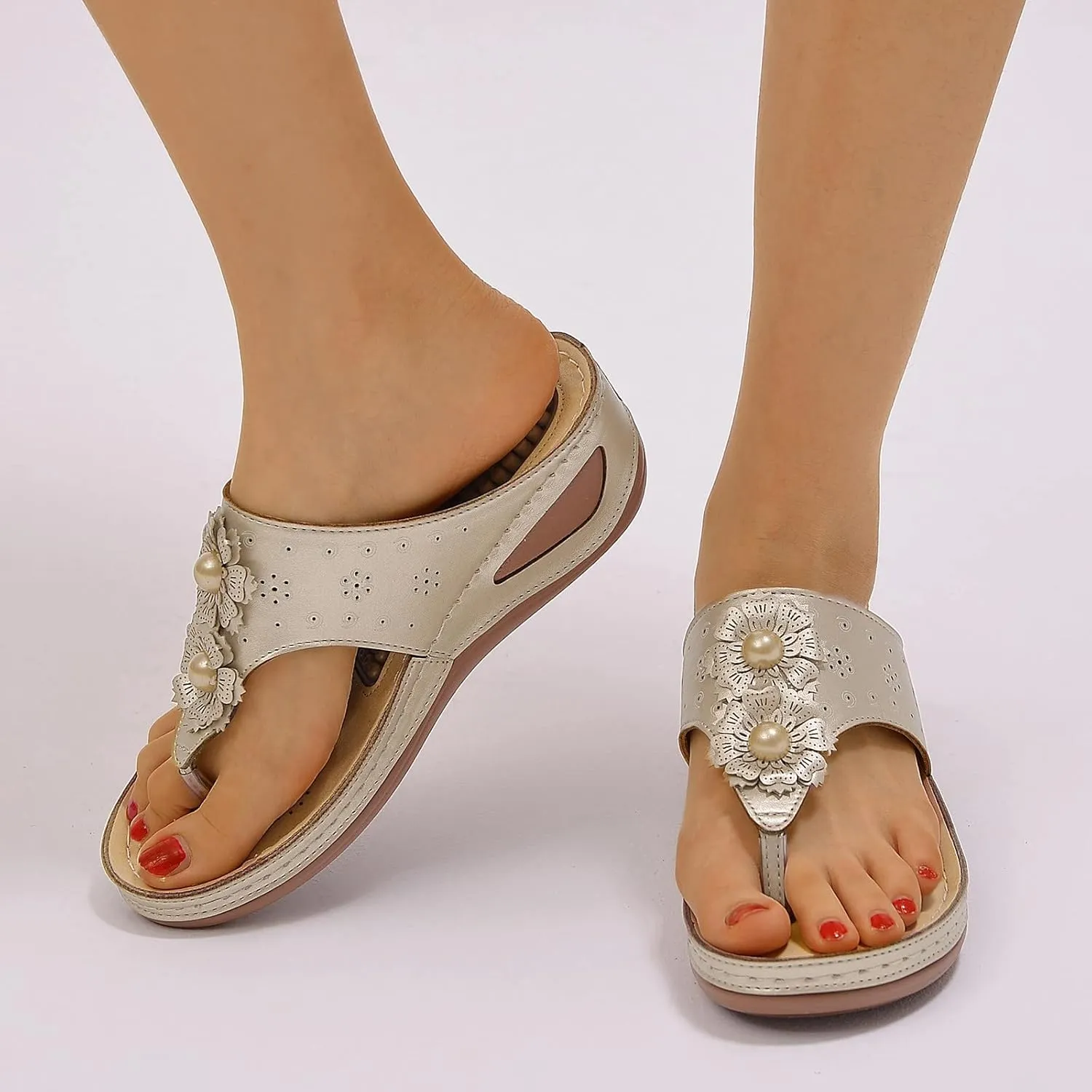 Orthopedic Sandals for Women Plantar Fasciitis Orthopedic Flip Flop Slippers Shose Woman Sandals Orthopedic Women's Slippers with Arch Support High Top Orthopedic Walking Sandals Women Comfort Wide
