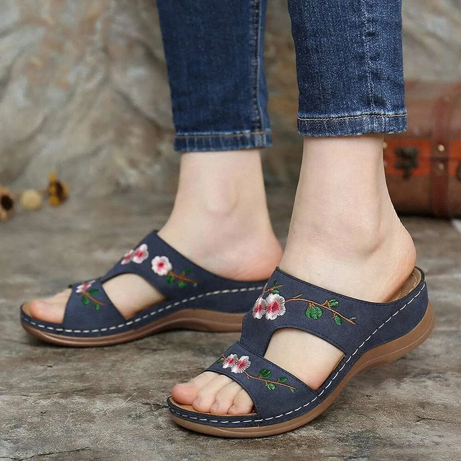 Orthopedic Sandals for Women Plantar Fasciitis Orthopedic Wide Women Sandals Summer Sandals Women Arch Support Orthopedic Dress Sandals for Women Flat Womens Sandals with Arch Support Leather