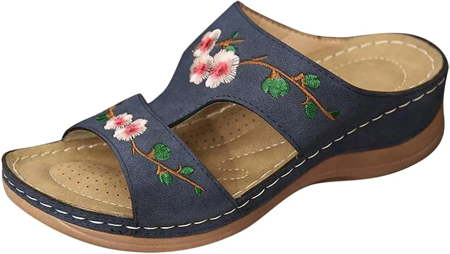 Orthopedic Sandals for Women Plantar Fasciitis Orthopedic Wide Women Sandals Summer Sandals Women Arch Support Orthopedic Dress Sandals for Women Flat Womens Sandals with Arch Support Leather