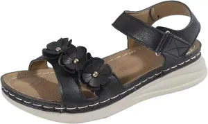 Orthopedic Sandals for Women Summer Flower Platform Shoes Open Toe Hollow Sandals Comfortable Walking Outdoor Shoes