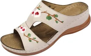 Orthopedic Sandals for Women with Back Strap Orthopedic Womens Beach Flip Flops Ortopedicos Shoes Woman Orthotic Arch Support Sandals for Women Indoor Orthopedic Walking Sandals Women Comfort