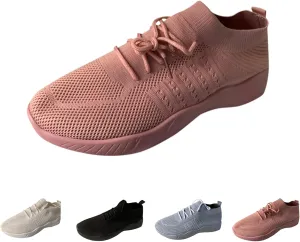 Orthopedic Shoes for Women Slip On Adjustable Lace Up Walking Shoes Non-Slip Breathable Lightweight Casual Sneakers