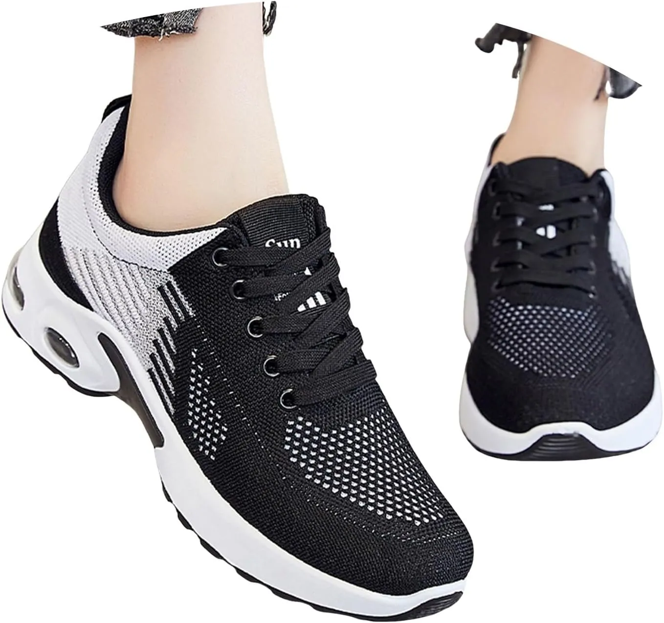 Orthopedic Shoes for Women Slip On Air Cushion Running Shoes Lightweight Walking Shoes Mesh Breathable Casual Sneakers