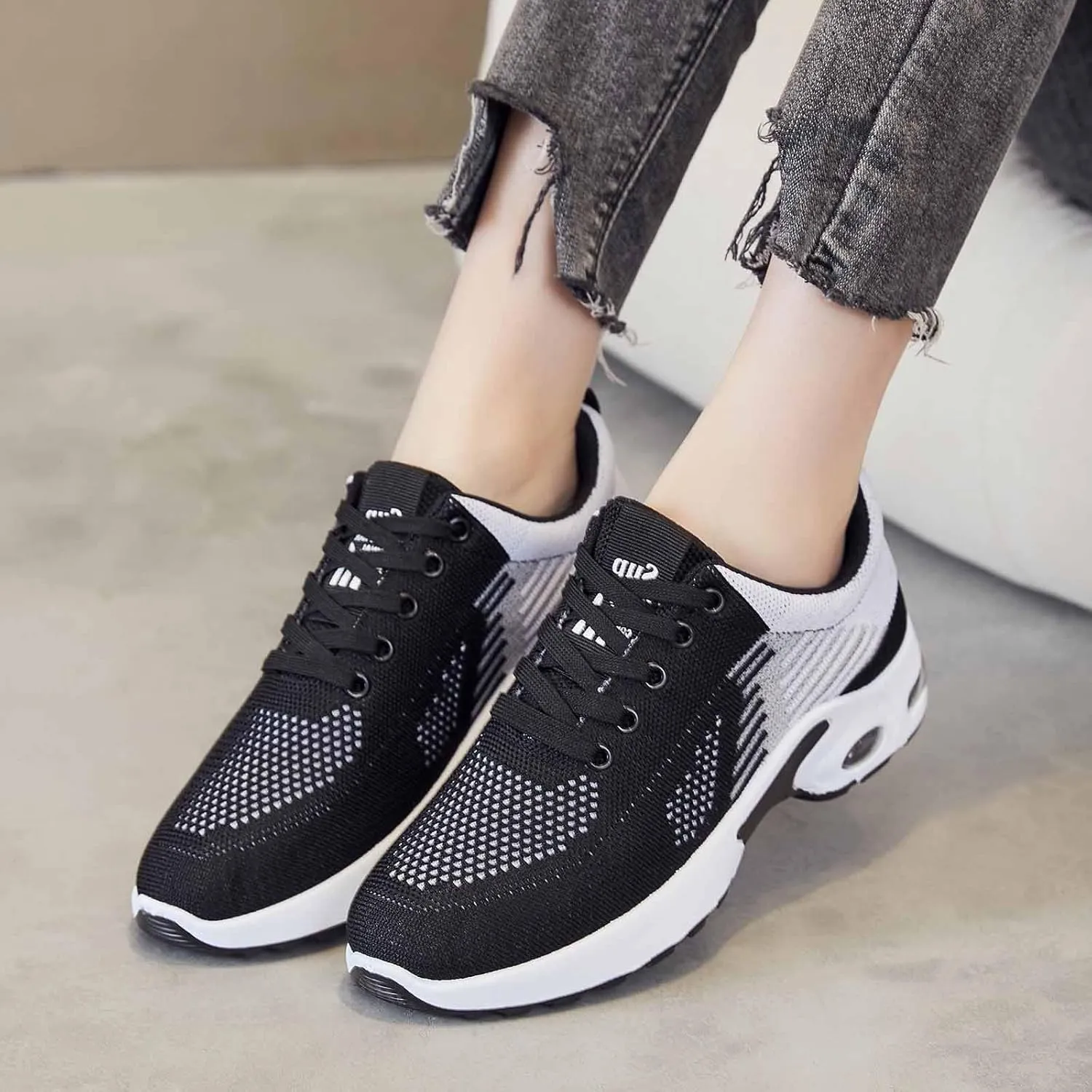 Orthopedic Shoes for Women Slip On Air Cushion Running Shoes Lightweight Walking Shoes Mesh Breathable Casual Sneakers