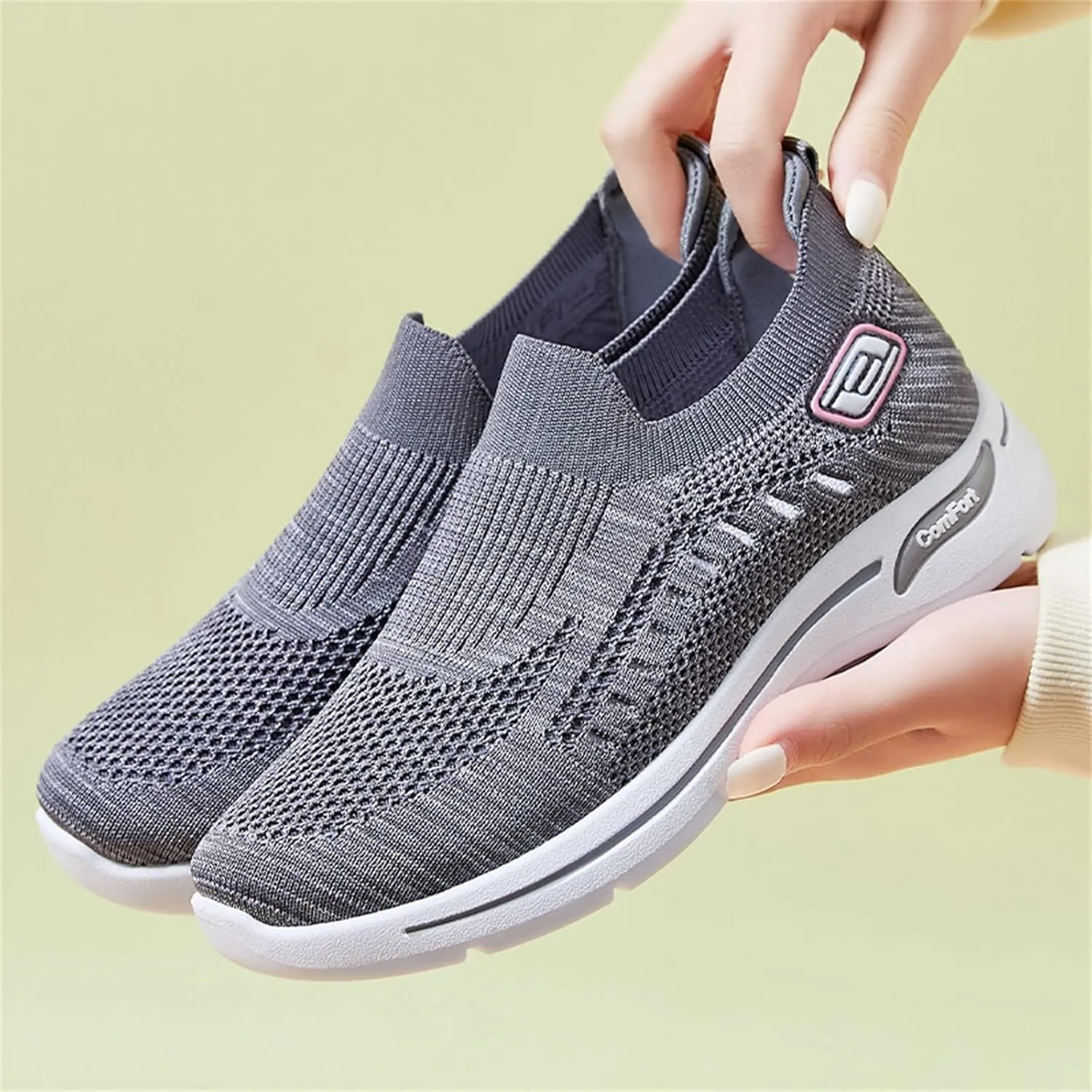Orthopedic Shoes for Women Slip On Wide Width Sneakers Breathable Walking Shoes Trainers Comfortable Casual Athletic Shoes