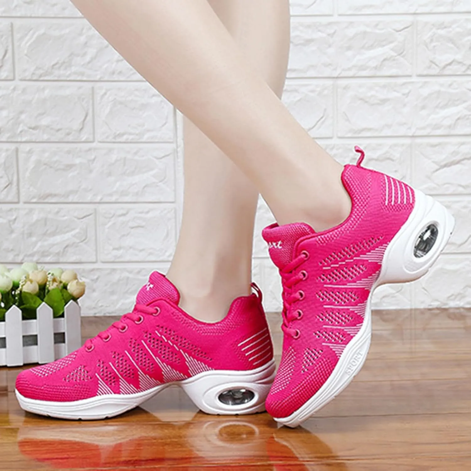 Orthopedic Shoes for Women Wide Width Lace Up Mesh Sneakers Breathable Cushion Ladies Sports Thick Sole Walking Shoes