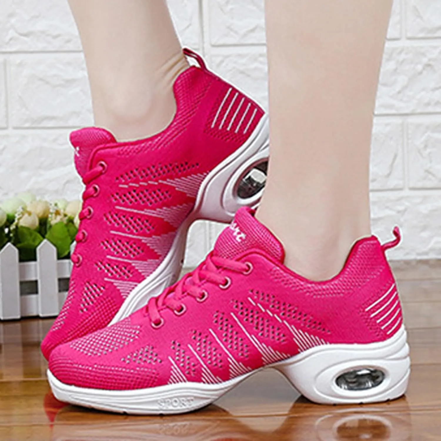 Orthopedic Shoes for Women Wide Width Lace Up Mesh Sneakers Breathable Cushion Ladies Sports Thick Sole Walking Shoes