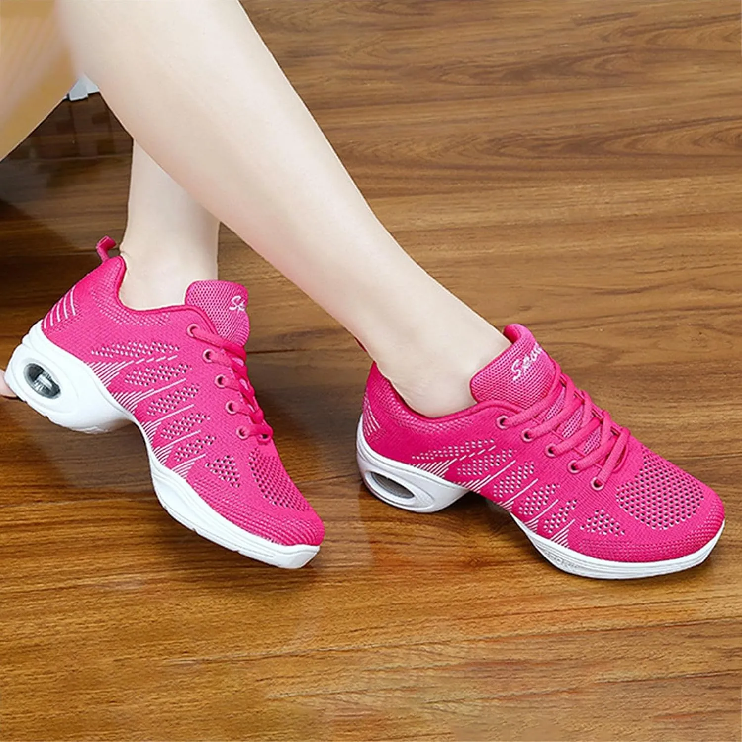 Orthopedic Shoes for Women Wide Width Lace Up Mesh Sneakers Breathable Cushion Ladies Sports Thick Sole Walking Shoes