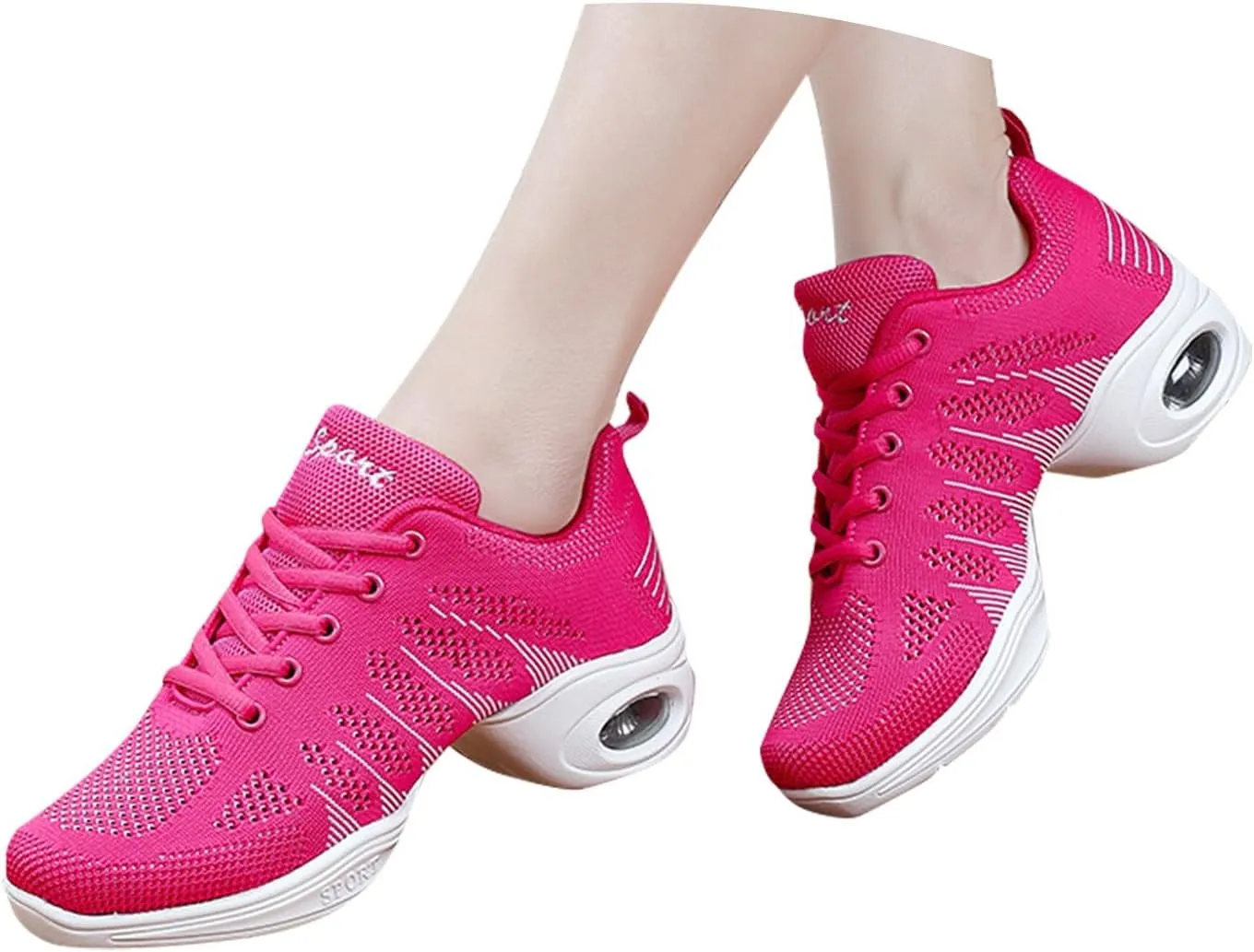 Orthopedic Shoes for Women Wide Width Lace Up Mesh Sneakers Breathable Cushion Ladies Sports Thick Sole Walking Shoes